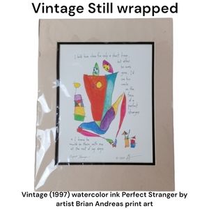 Vintage (1997) Brian Andrea's Perfect Stranger watercolor  print art
